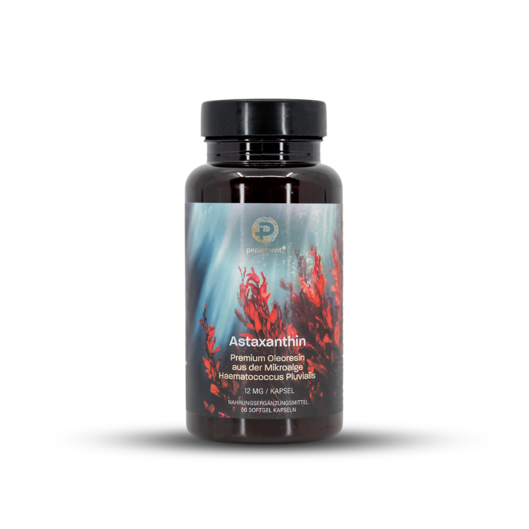 Astaxanthin Softgelkapseln 12 mg - hochdosiertes natürliches Carotinoid aus der Mikroalge