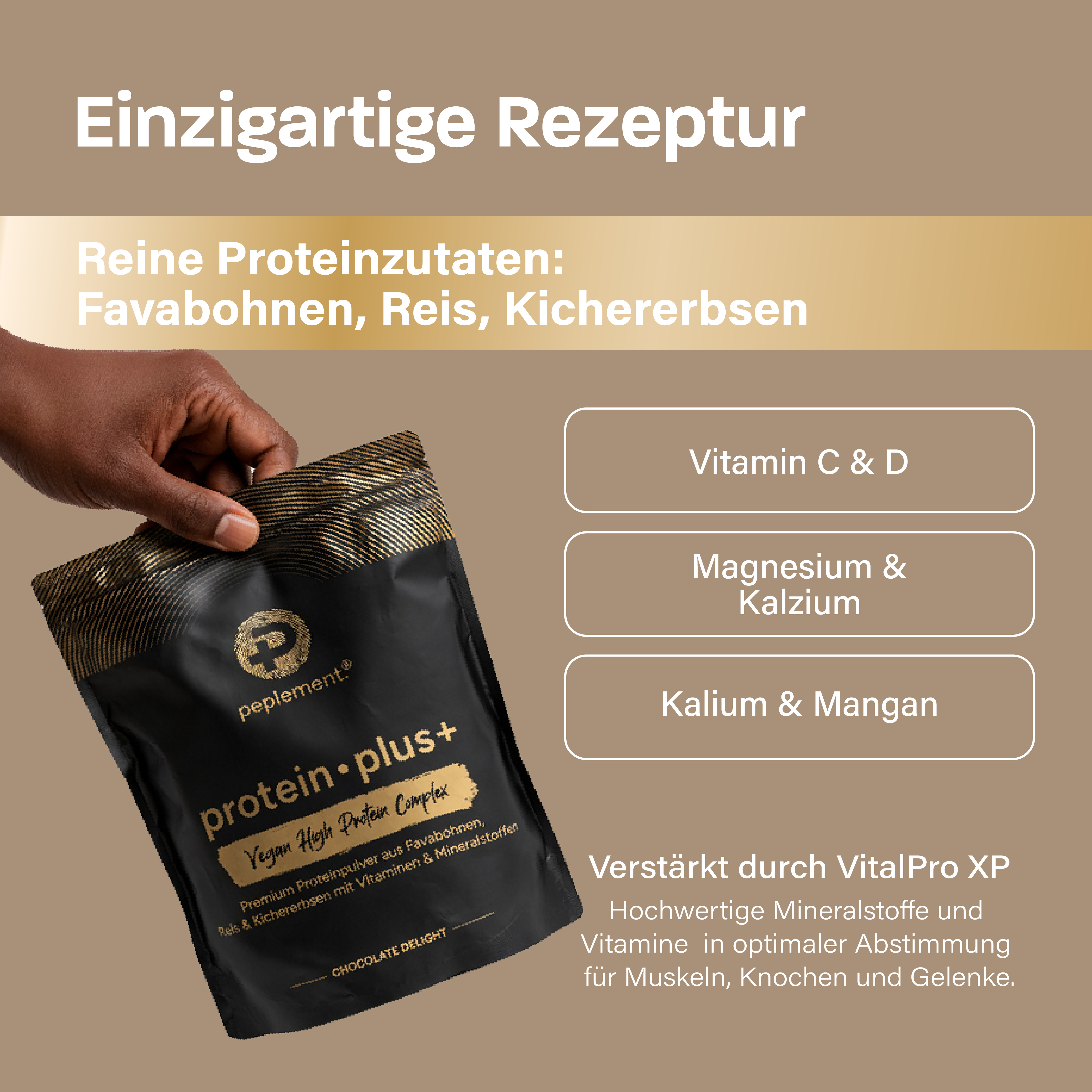 Veganes Premium-Protein mit herausragenden Leistungsdaten (560 g Pulver, Schoko Geschmack)