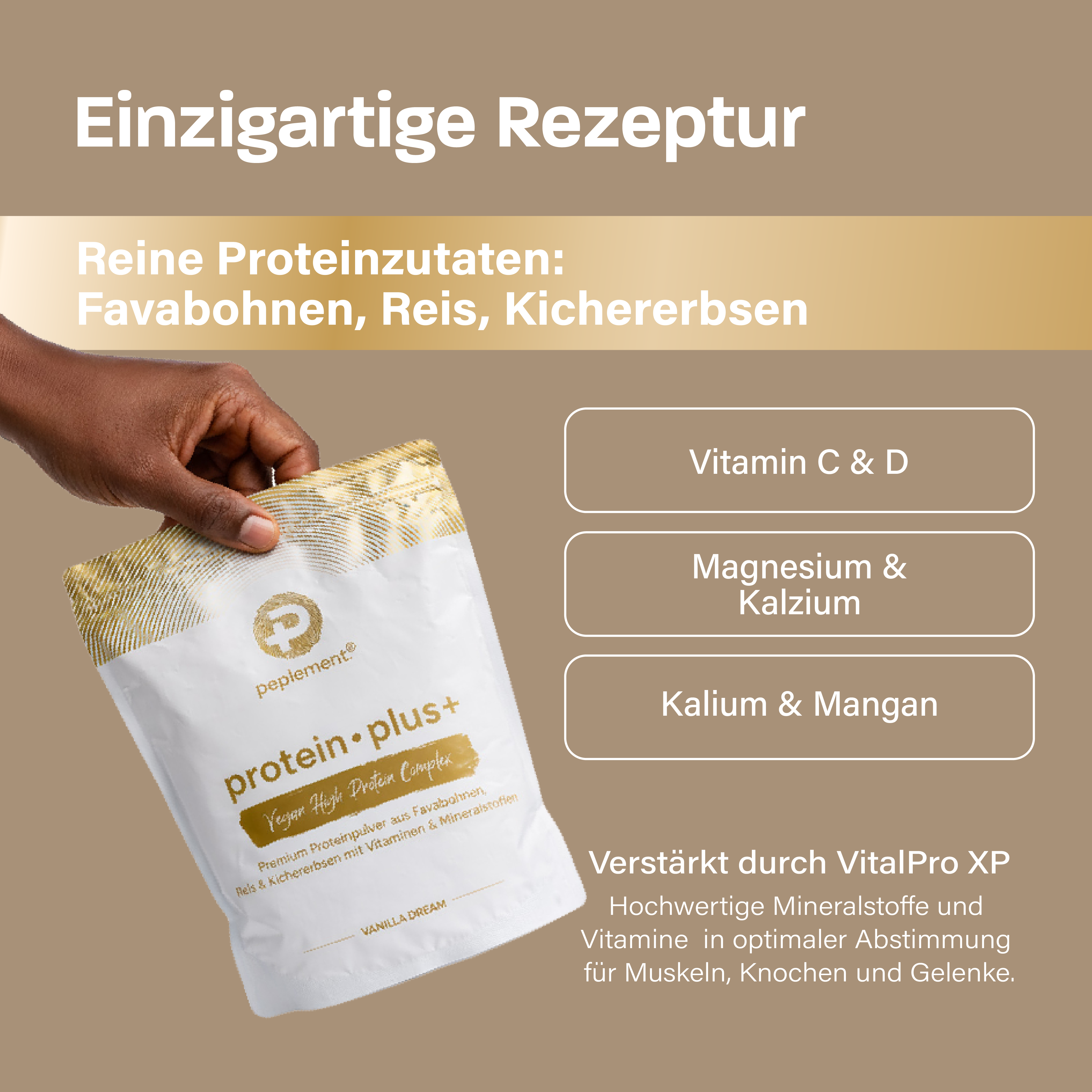 Veganes Premium-Protein mit herausragenden Leistungsdaten (560 g Pulver, Vanille Geschmack)